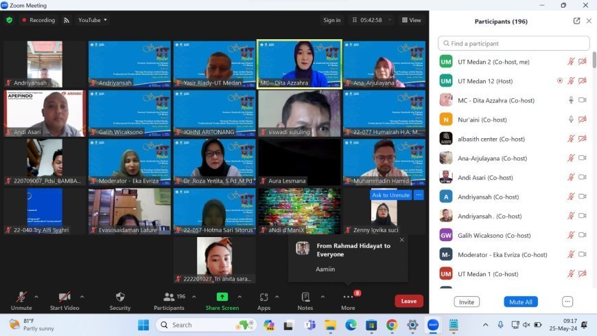 Wujud Nyata Tridharma, UT Medan Gelar Webinar Series Strategi Penulisan Artikel Ilmiah